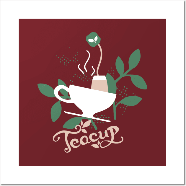 Lovely Tea Cup Delicious Tea Wall Art by FlinArt